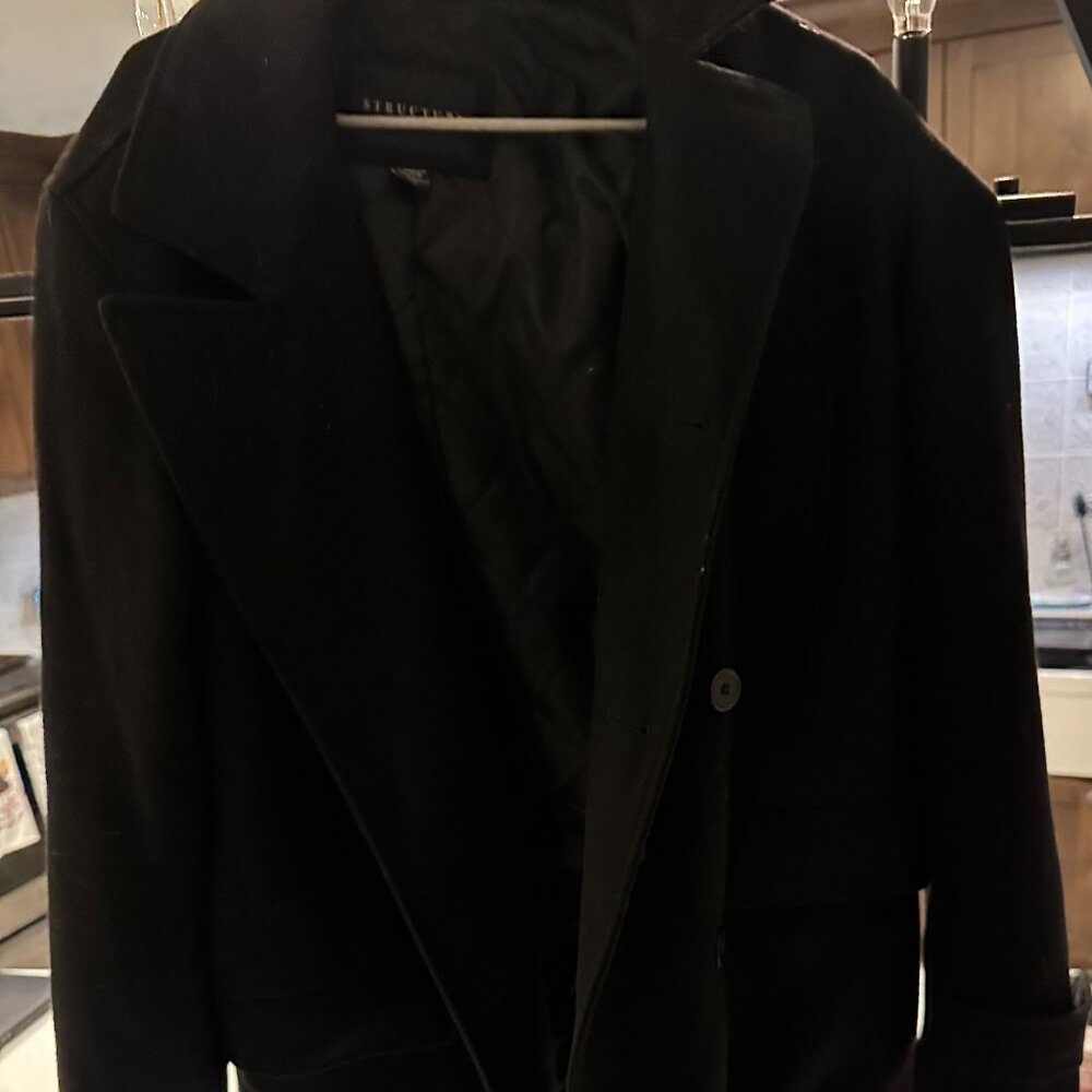 Structure Black Size Large Peacoat